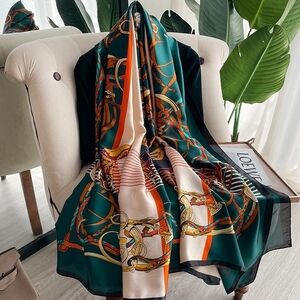 Miss Savannah Elegant Green and Cream Scarf